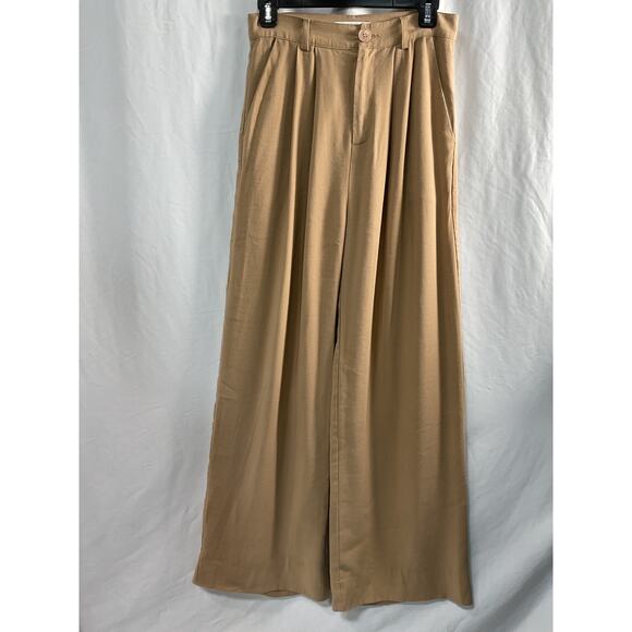 Nonchalant Label 'Fabi' Beige Wide Leg Pant Size S - Picture 2 of 5